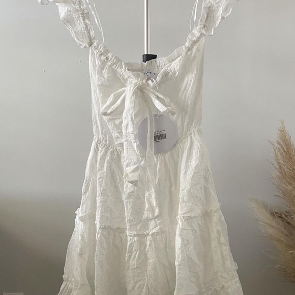 TAGS ON Off-Shoulder Princess Polly Mini Sundress - Picture 1 of 5